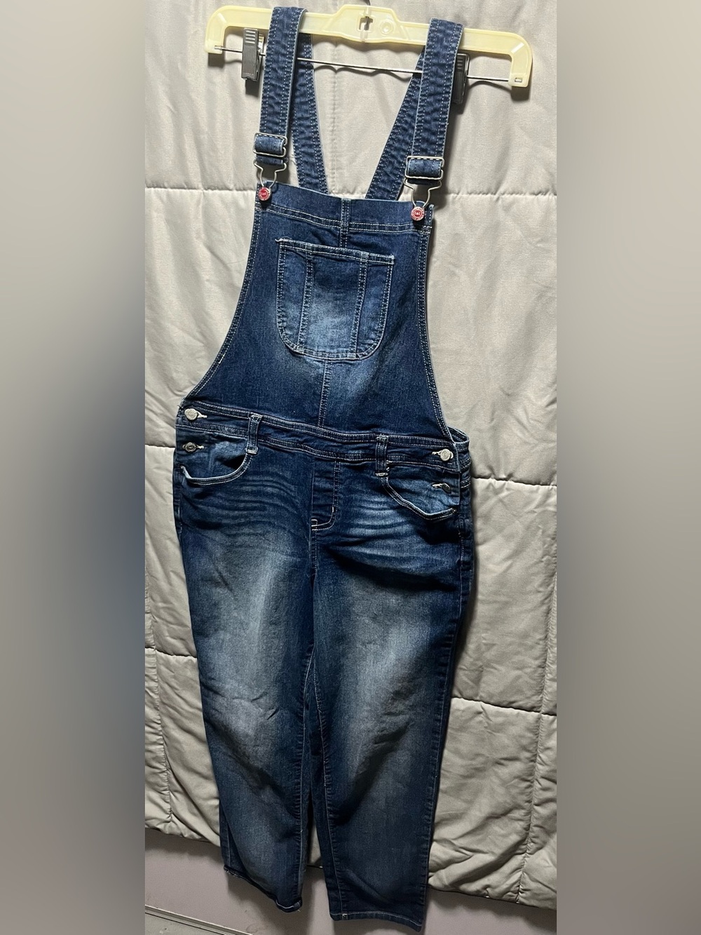 LEI Girls XL Dark Blue Denim Bib Overalls